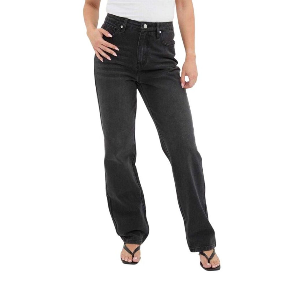 I Saw It First Womens/Ladies Denim Jeans / Black